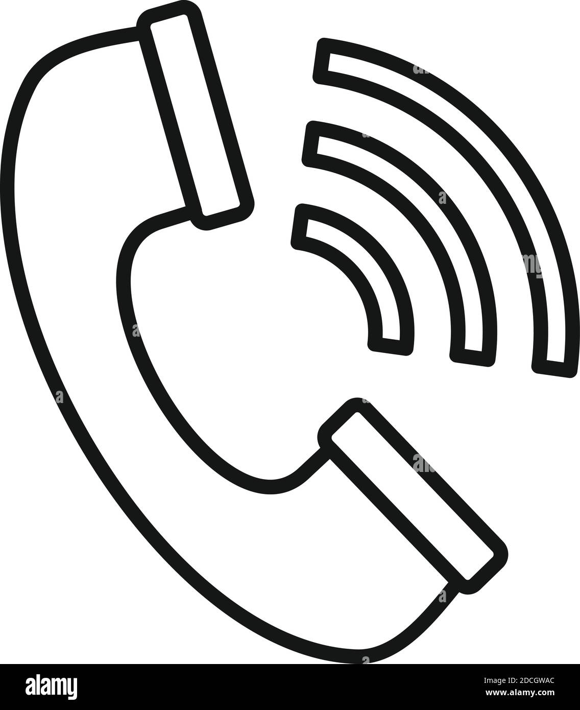 Headhunter call icon, outline style Stock Vector