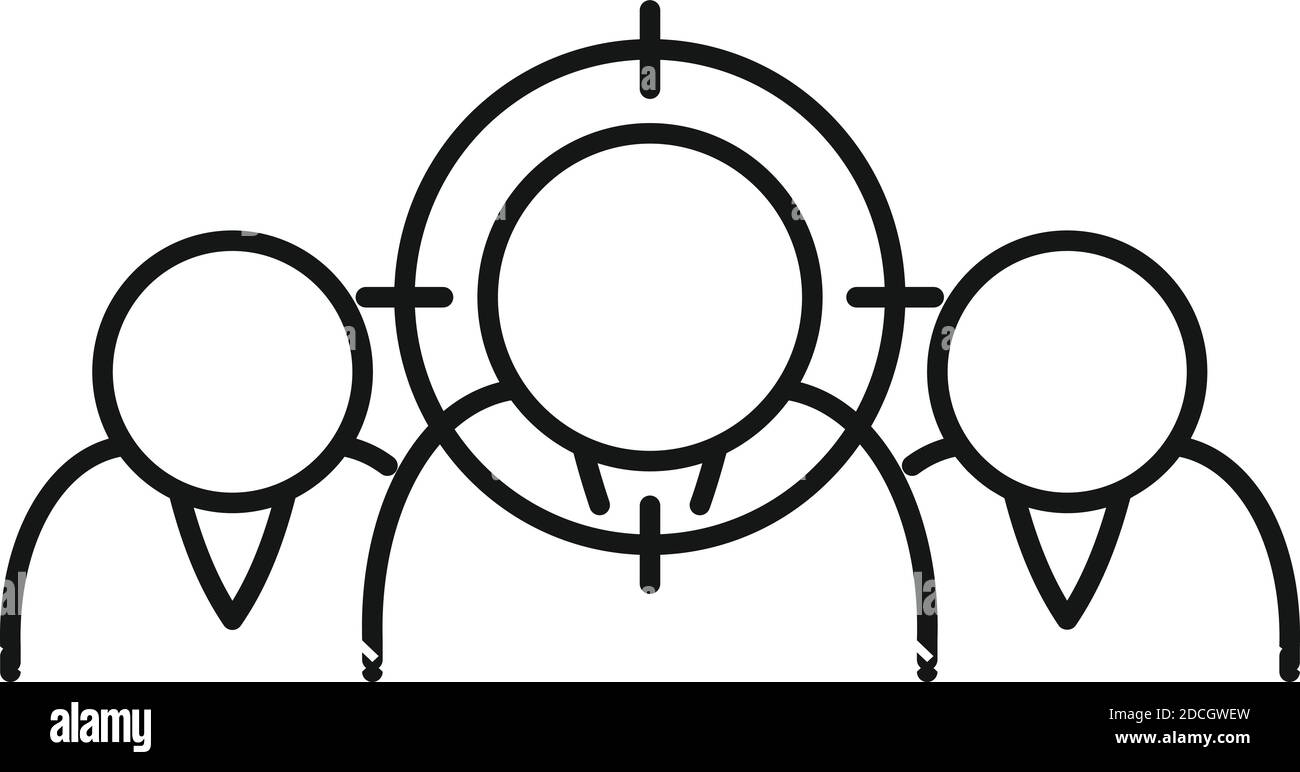 Workforce target icon, outline style Stock Vector Image & Art - Alamy