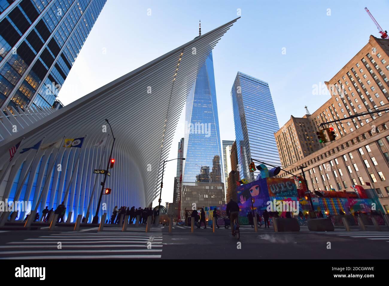 New York, USA - November 30, 2019. The Oculus, centerpiece of the World Trade Center Transportation Hub in Lower Manhattan, New York, United States Stock Photo