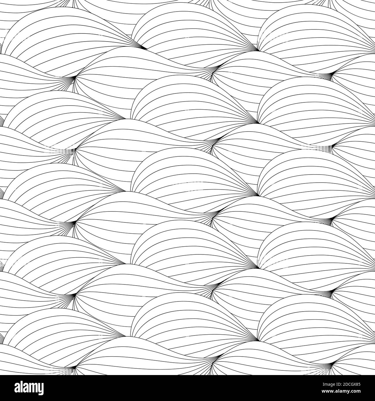 Abstract Wave Seamless Pattern Background. Illustration Stock Photo - Alamy