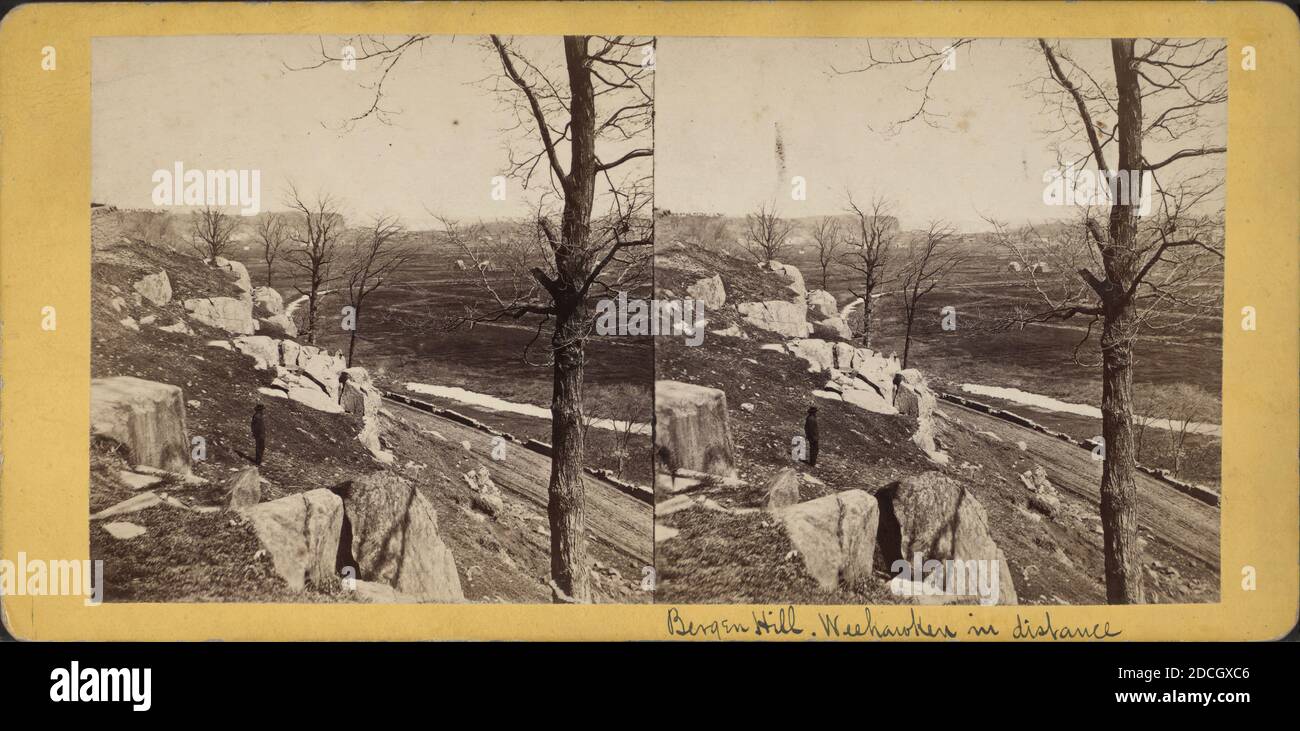 Looking north across the meadows from near the brow of the Bergen Hill