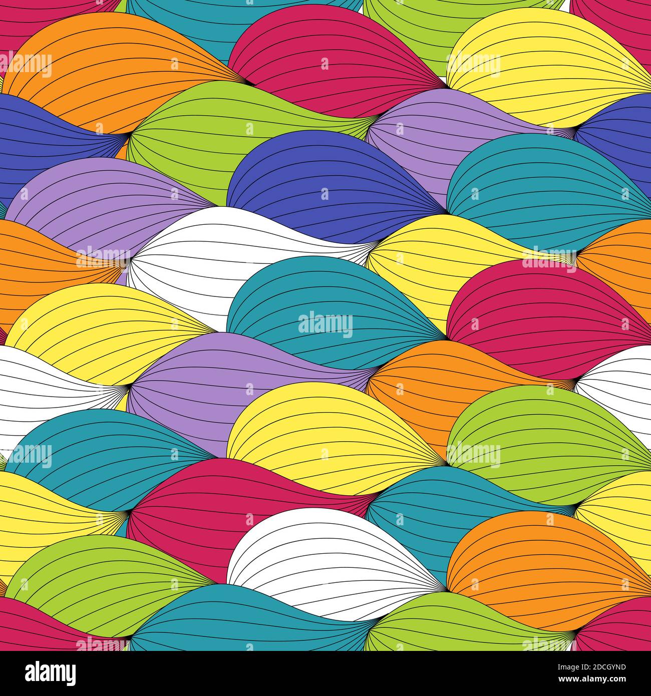 Abstract Wave Seamless Pattern Background. Illustration Stock Photo - Alamy