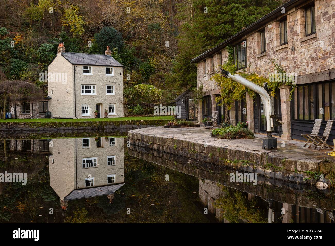 Llanfoist Wharf, Monmouthshire and Brecon Canal, near Abergavenny, Monmouthshire, Wales Stock Photo