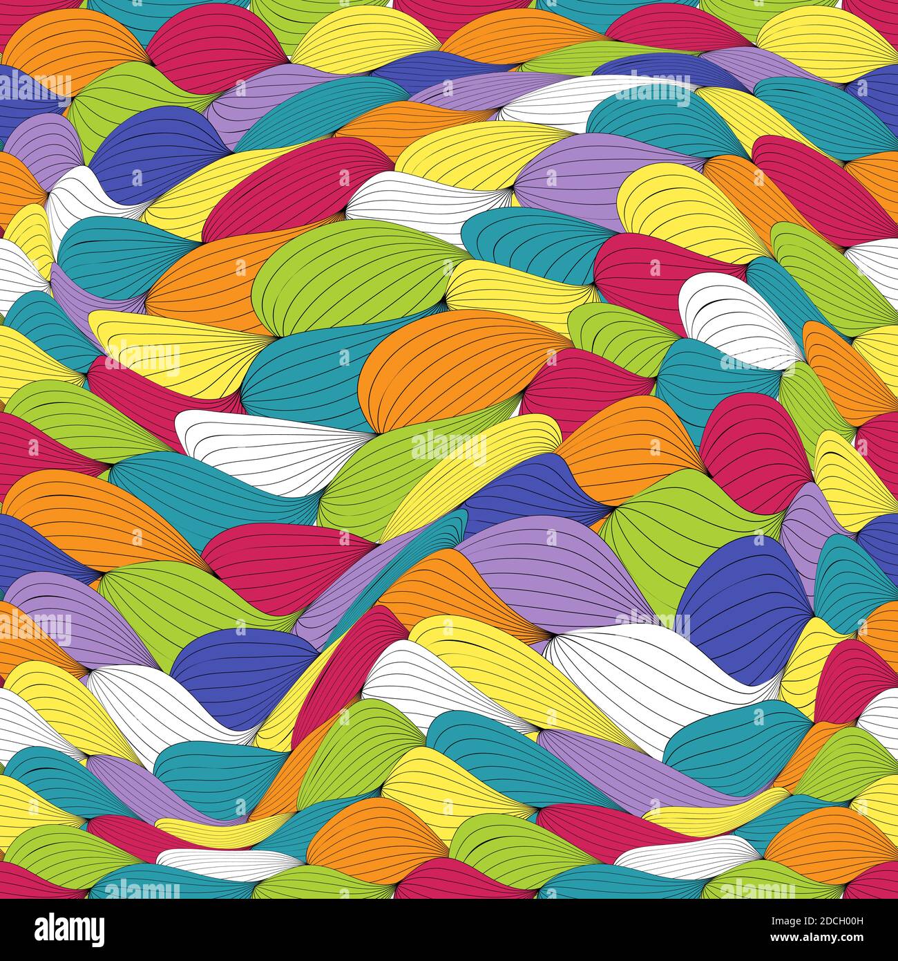 Abstract Wave Seamless Pattern Background. Illustration Stock Photo - Alamy