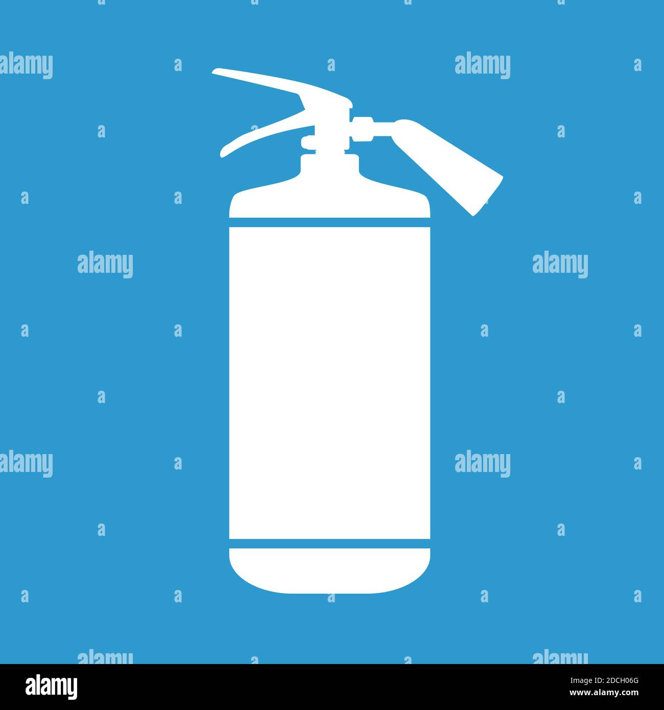 Flat Fire Extinguisher Icon with Place for Inscription. Illustration ...