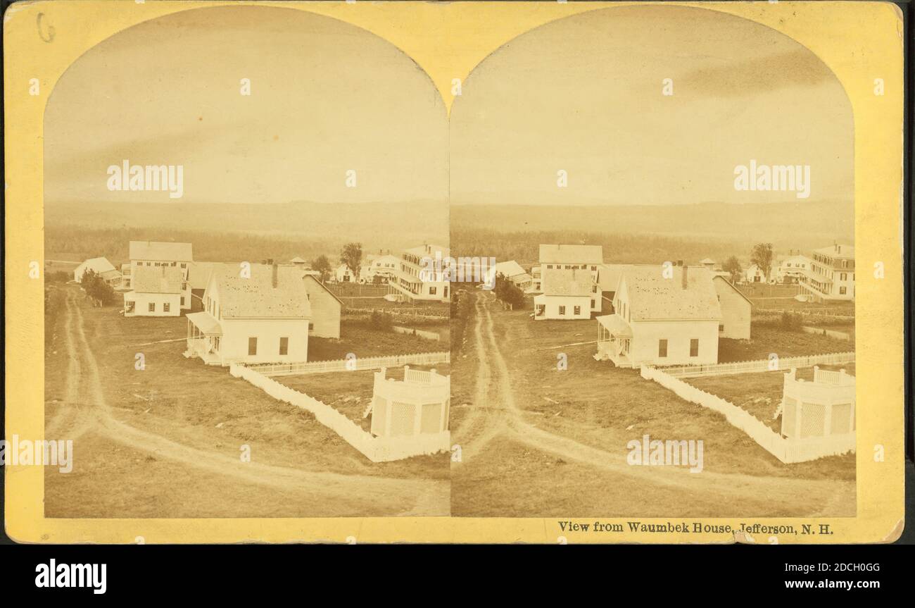 View from Waumbek House, Jefferson, N.H., Kilburn, B. W. (Benjamin West) (1827-1909), Houses, New Hampshire, Jefferson (N.H Stock Photo