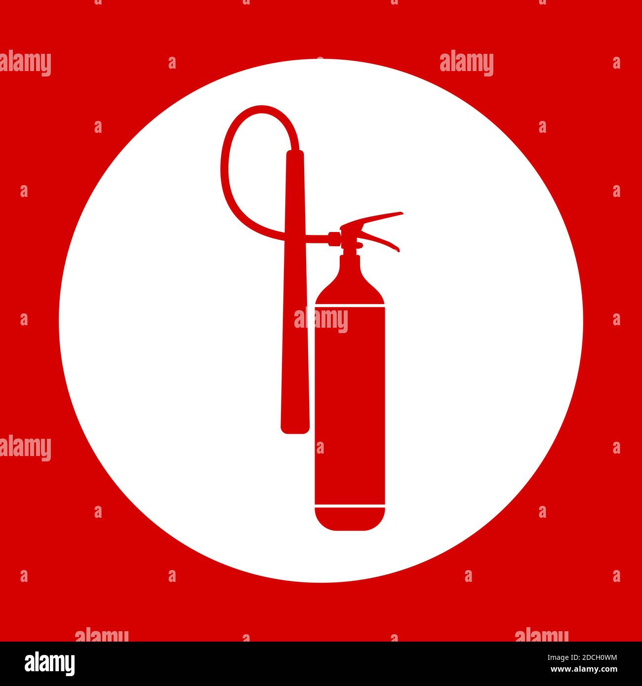 Flat Fire Extinguisher Icon with Place for Inscription. Illustration ...