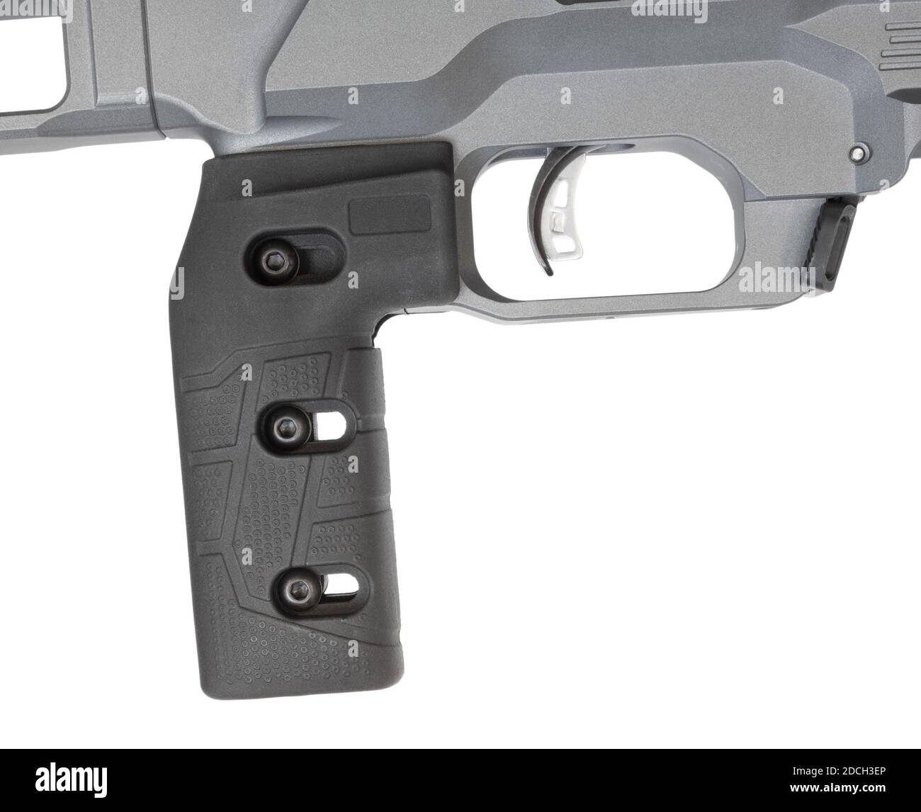Pistol style grip on a bolt action rifle isolated on white Stock Photo Alamy