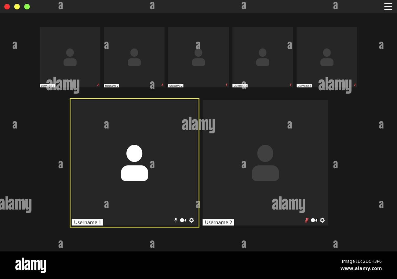 Video conference user interface, video conference calls window overlay ...