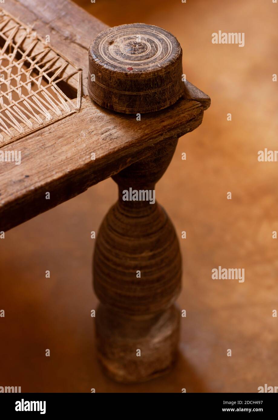Traditional wooden bed, Lamu County, Lamu, Kenya Stock Photo Alamy
