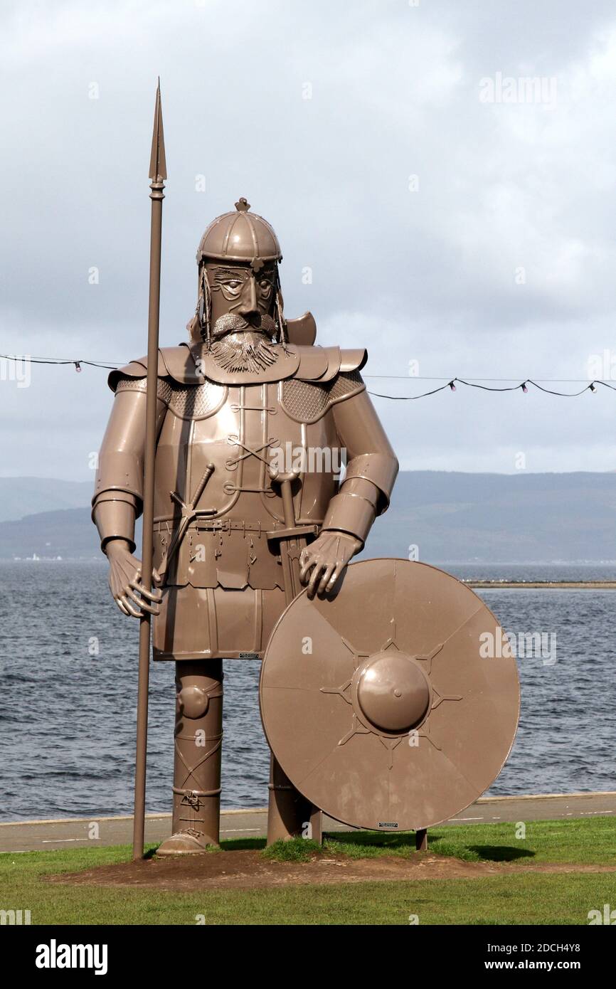 Largs, North Ayrshire, Scotland, UK .Statue known as Magnus the Viking