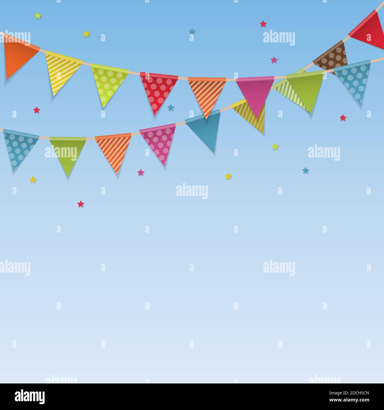 Party Background with Flags Illustration Stock Photo - Alamy
