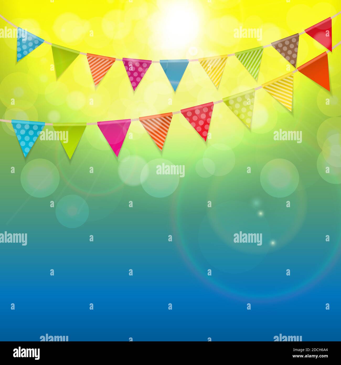 Party Background with Flags Illustration Stock Photo - Alamy