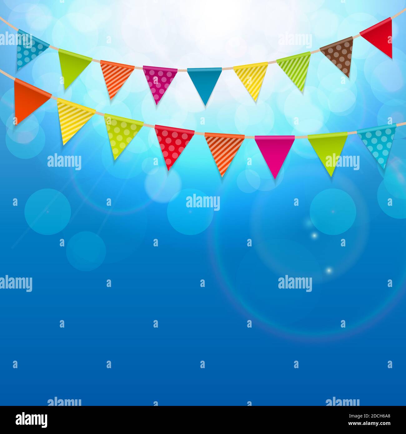 Party Background with Flags Illustration Stock Photo - Alamy