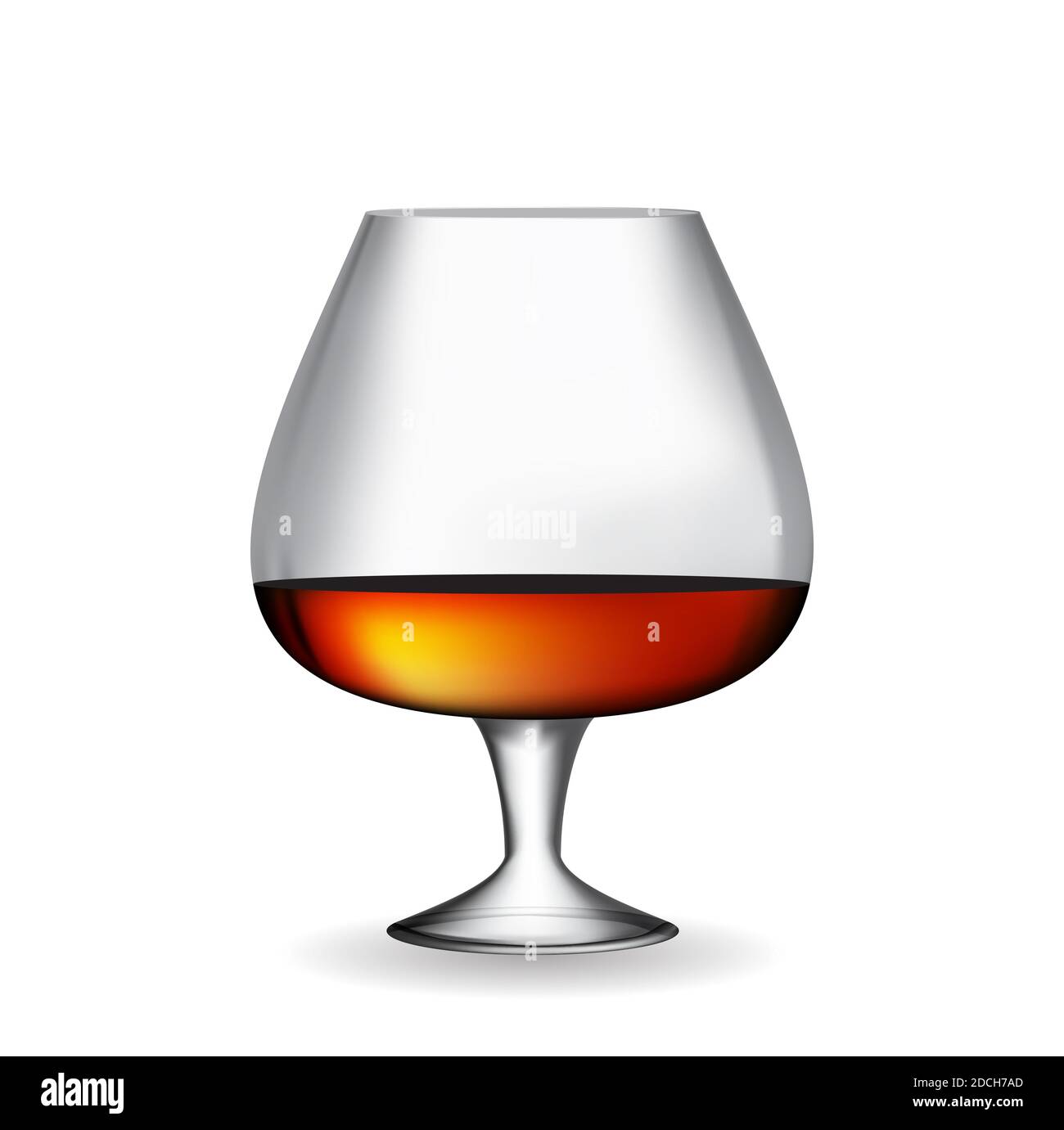 Glass Collector 50 year-old French Cognac on White Background ...