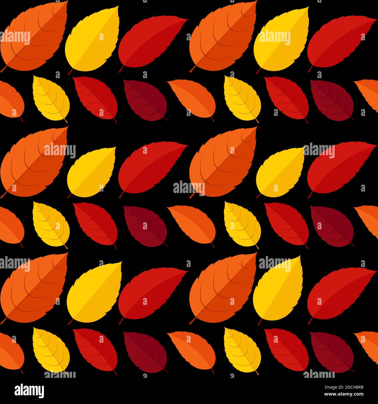 Autumn Leaves Seamless Pattern Background Illustration Stock Photo - Alamy