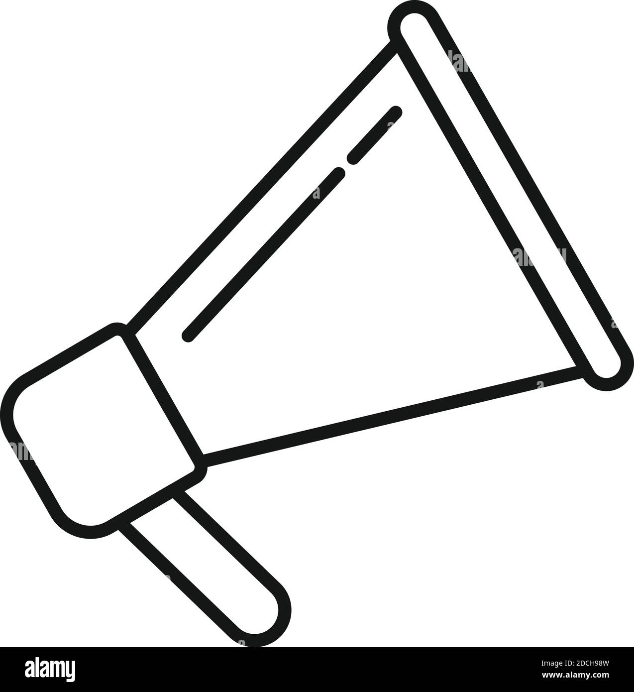 Recruiter megaphone icon, outline style Stock Vector