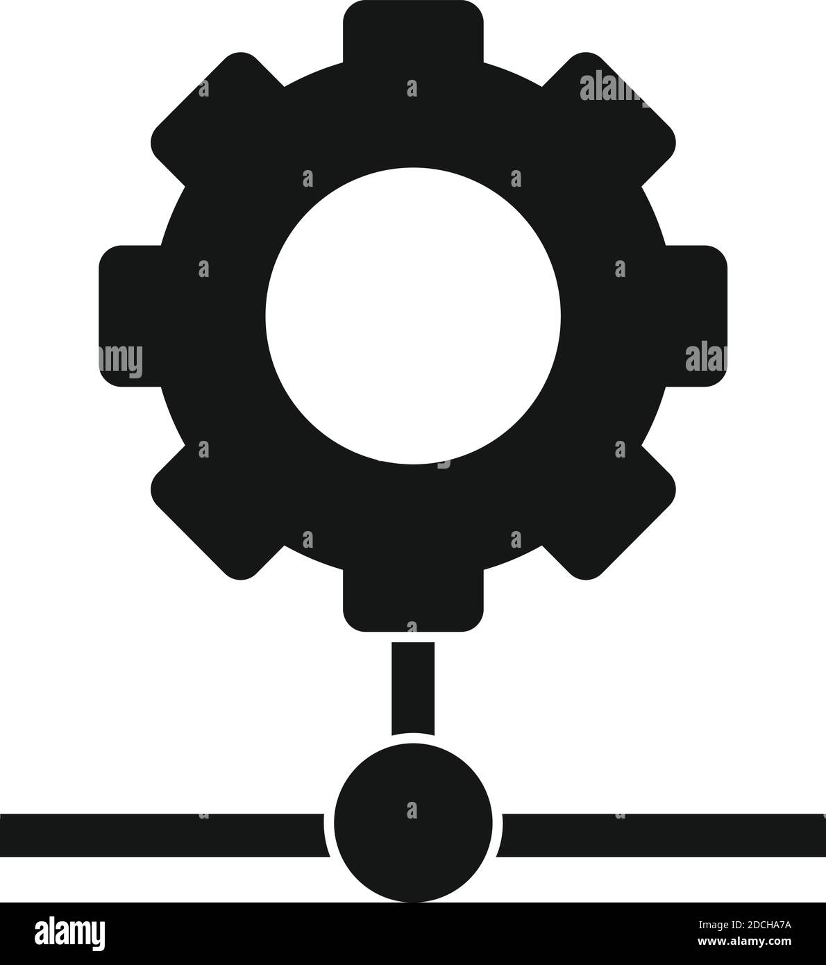 Gear network icon, simple style Stock Vector Image & Art Alamy