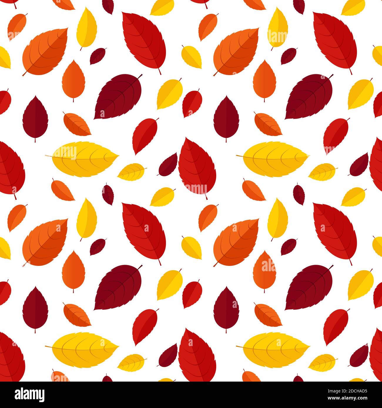 Autumn Leaves Seamless Pattern Background Illustration Stock Photo - Alamy