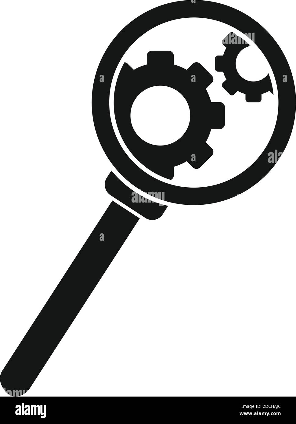 Search server bug icon, simple style Stock Vector