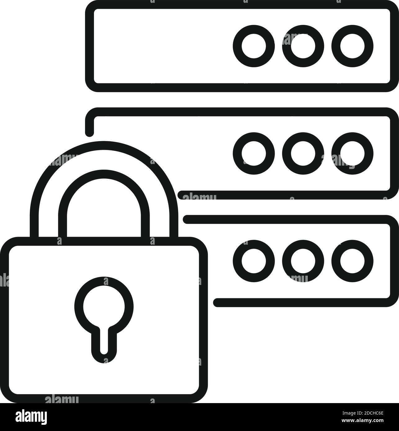 Protected folder icon outline hi-res stock photography and images - Alamy