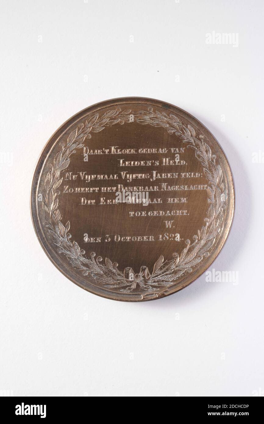 commemorative medal, Anonymous, 1824, General 4,9 x 0,4cm (49 x 4mm), Weight 60,9g, Bronze