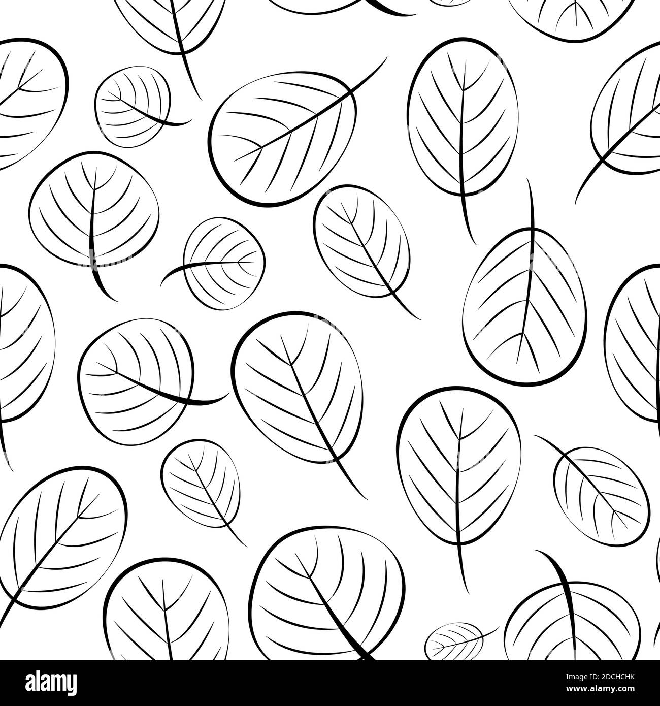 Autumn Leaves Seamless Pattern Background Illustration Stock Photo - Alamy