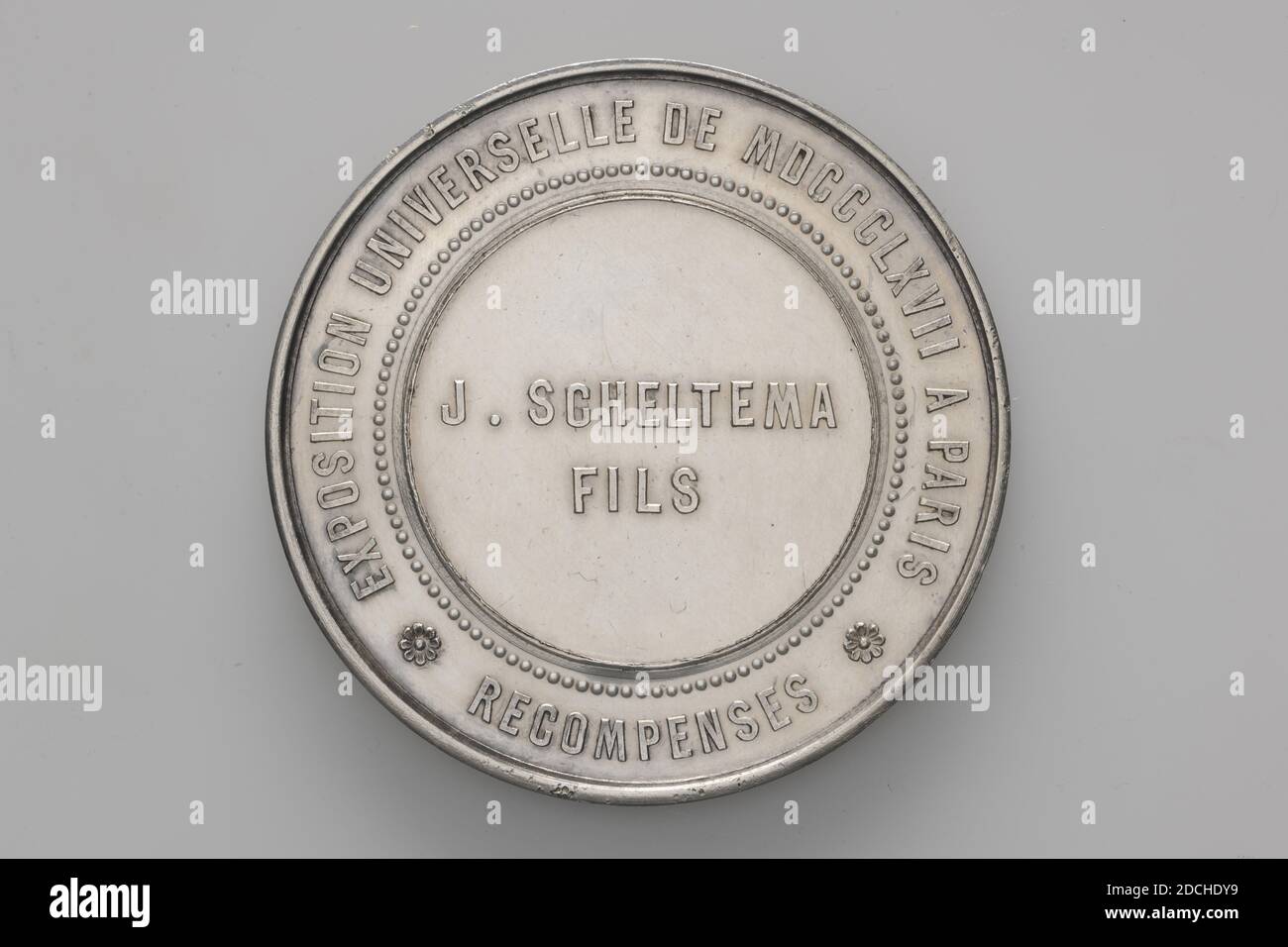 Médaille De Revers Exposition Universelle Paris 1867 - Ponscarme - Étain Plaqué Cuivre - 83,68g