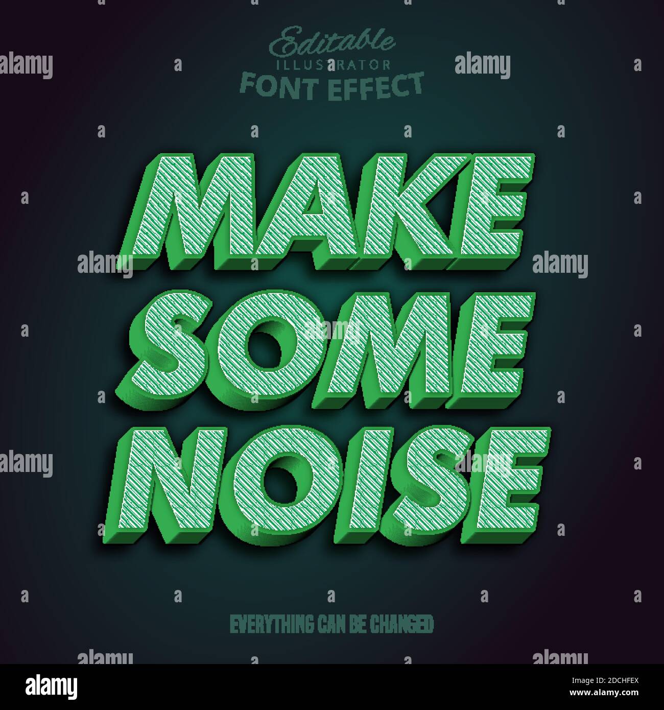 Make some noise text, editable font effect Stock Vector Image & Art Alamy