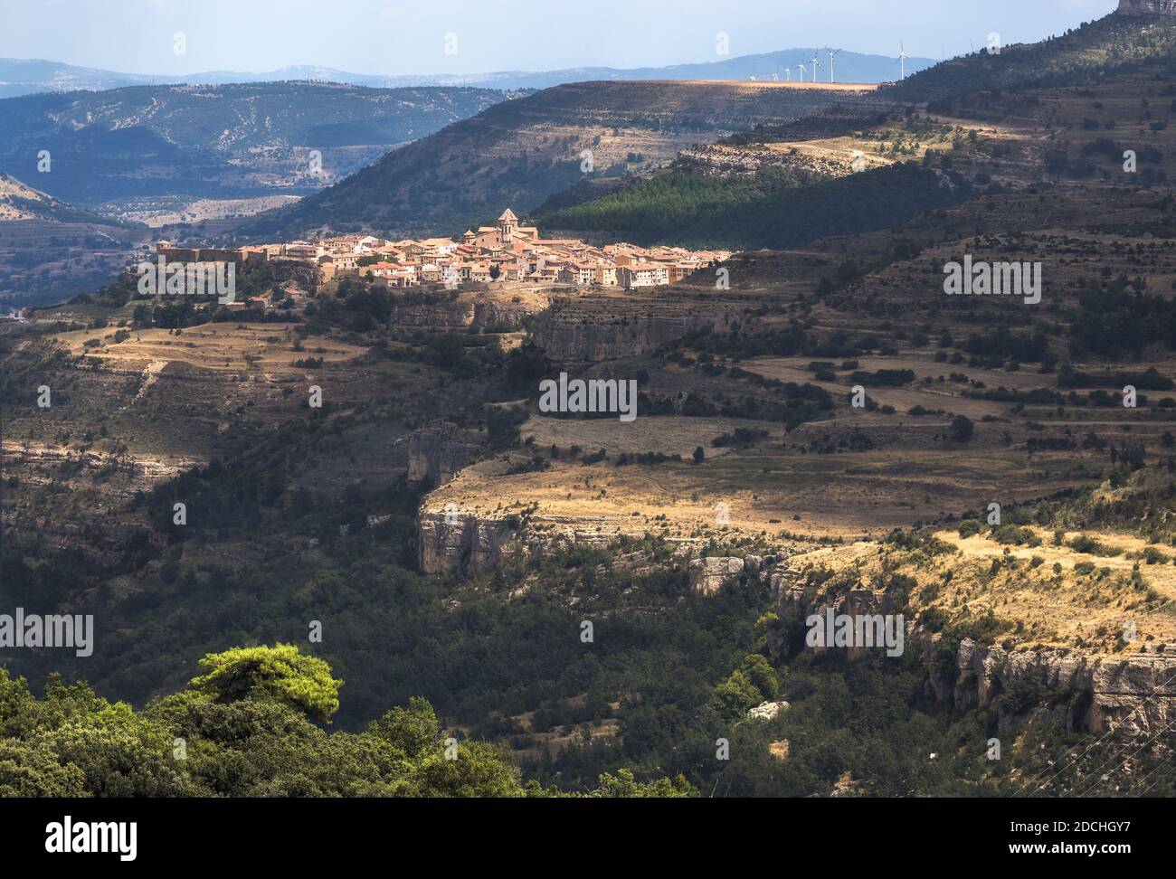 Village of Cantavieja in Maestrazgo, Teruel, Spain Stock Photo