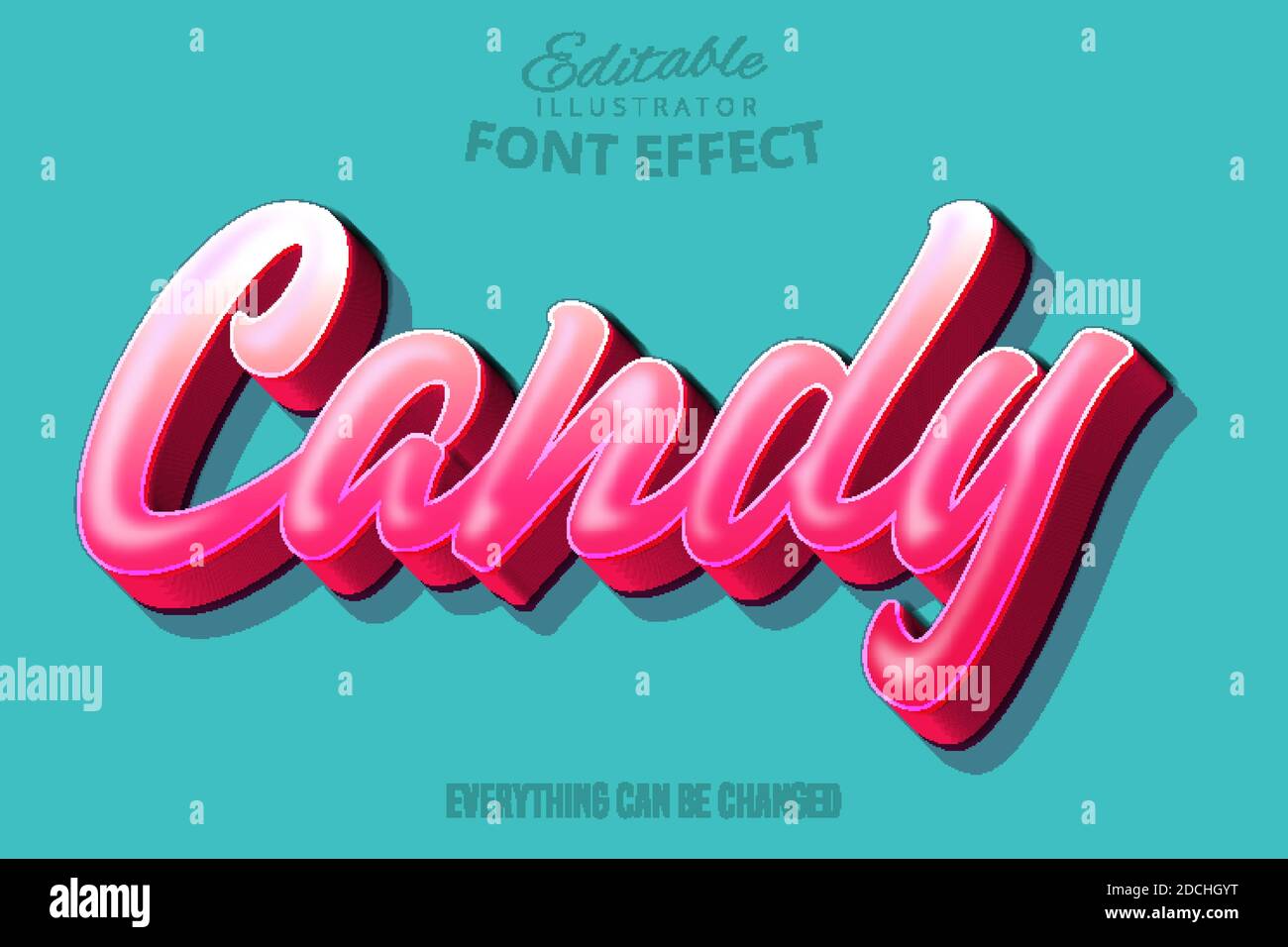 Candy 3d text Stock Vector Images - Alamy