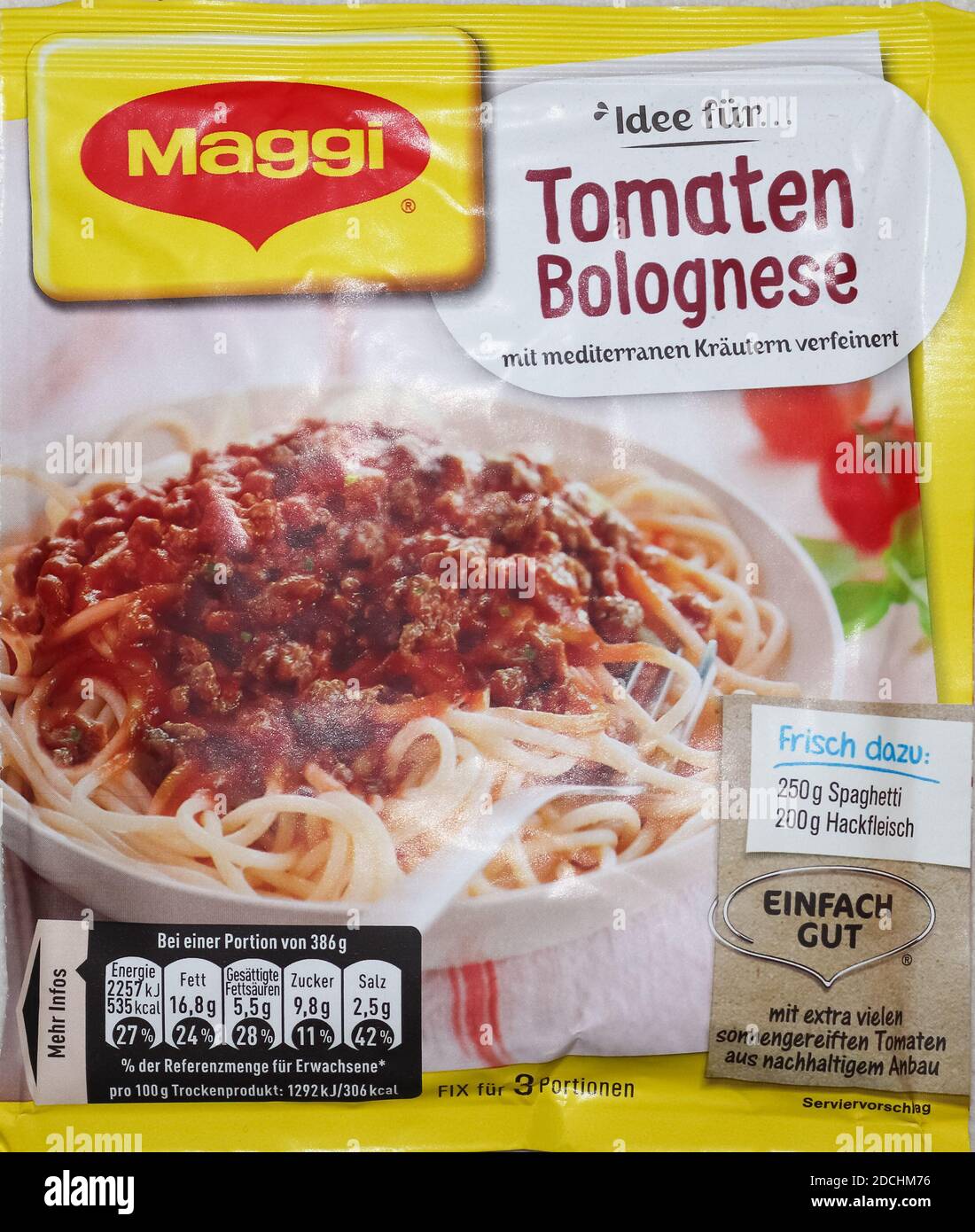 German Maggi Instant Noodles Called Spaghetti Bolognese Owned By Nestle Maggi Is An International Brand Of Soups Stocks Bouillon Cubes Ketchup S Stock Photo Alamy