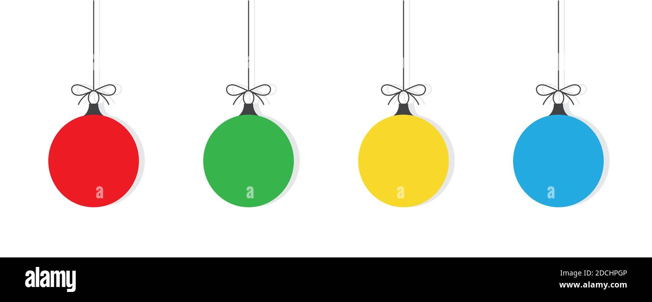 Christmas vector set in flat style isolated on white background Stock ...