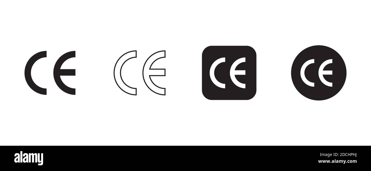 CE mark, CE symbol isolated on white background. vector illustration Stock Vector