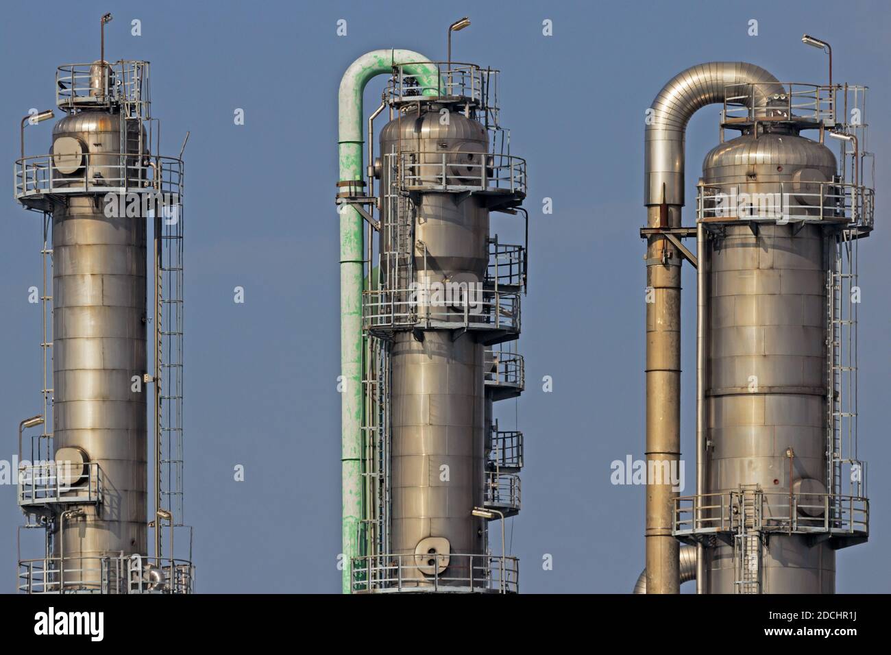 oil refinery power station plant Stock Photo