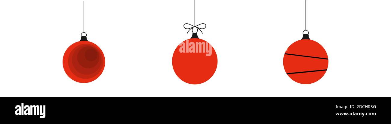 Christmas vector set in flat style isolated on white background Stock ...