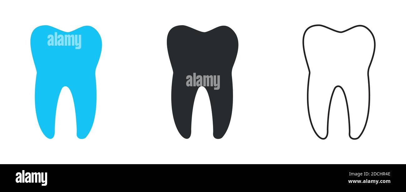 One tooth on white background Stock Vector Images - Alamy