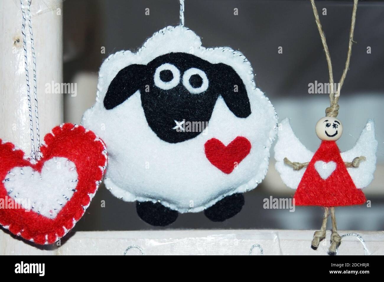Christmas Sheep Wool Felt Pillow