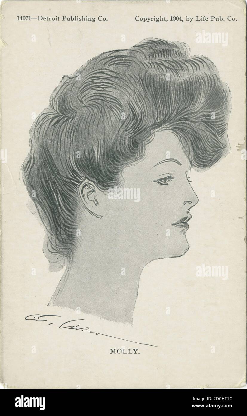 Molly, Life Cartoons, still image, Postcards, 1898 - 1931 Stock Photo