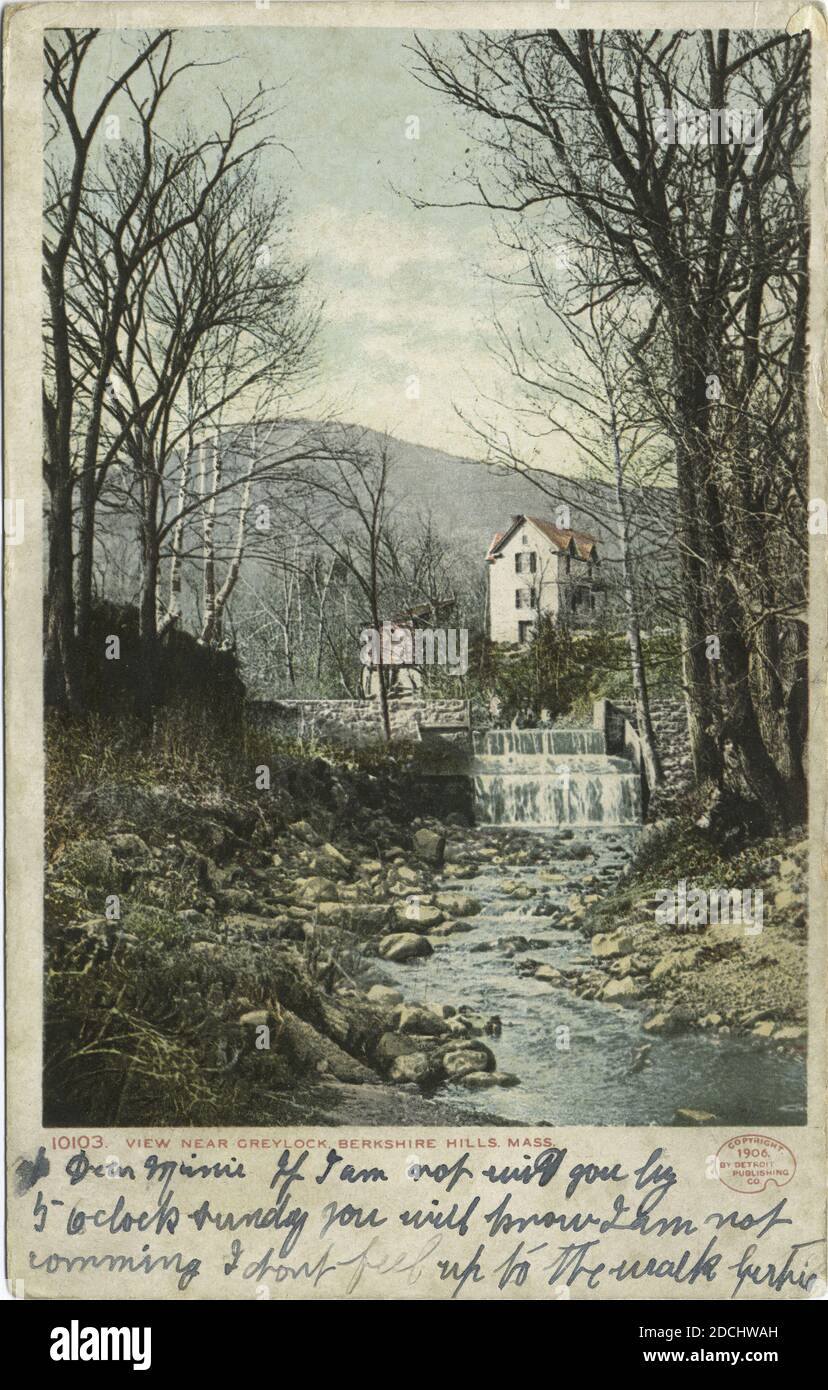 Greylock, view near, Berkshire Hills, Mass., still image, Postcards, 1898 - 1931 Stock Photo
