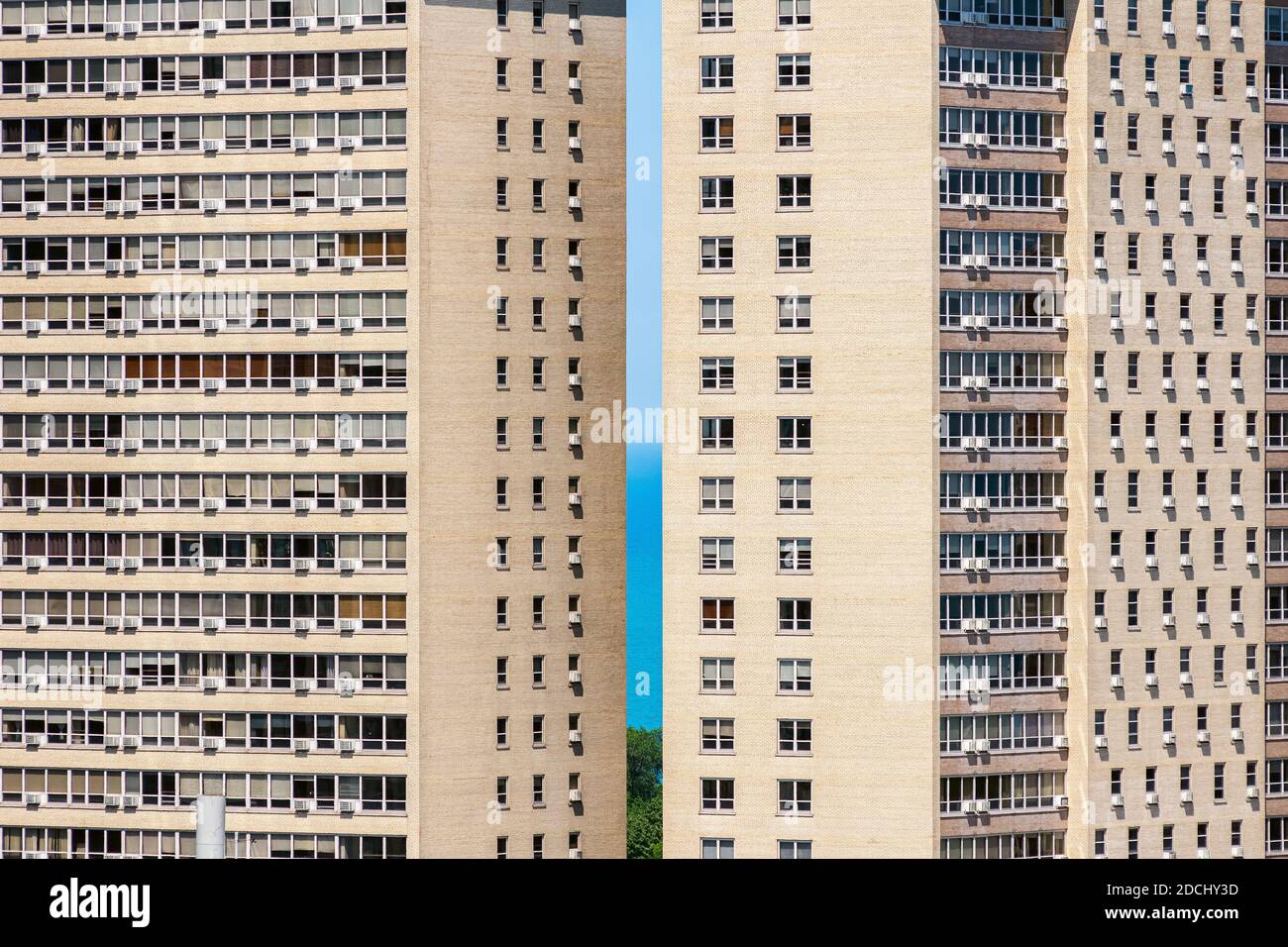 Detail of modernist apartments in Lakeview Stock Photo Alamy