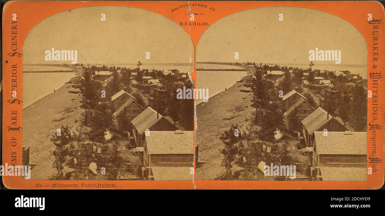 Minnesota Point, Duluth., still image, Stereographs, Childs, B. F. (Brainard F.) (ca. 1841-1921 Stock Photo