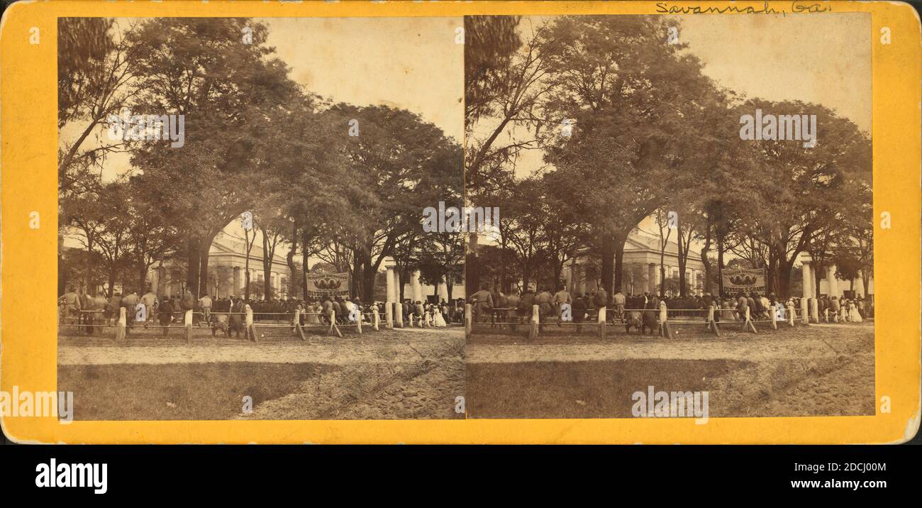 No. 50. Election Scene, Savannah, Nov. 3, /68., still image, Stereographs, 1868, Wilson, J. N. (Jerome Nelson) (1827-1897 Stock Photo