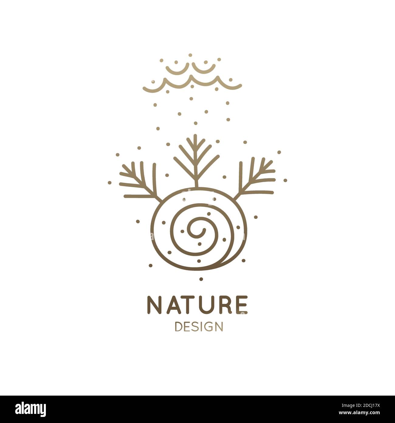Logo autumn nature Stock Vector