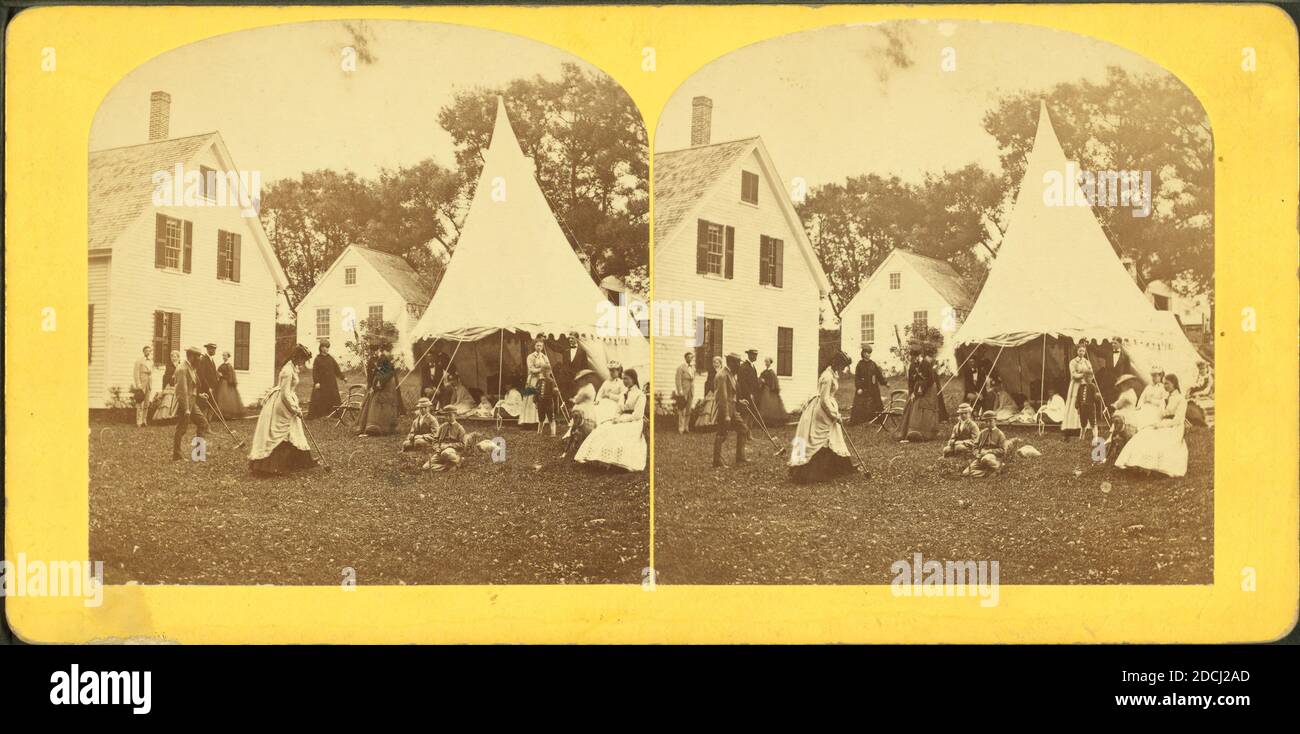 Crescent Camp, Magnolia Point., still image, Stereographs, 1850 - 1930, Procter Brothers Stock Photo