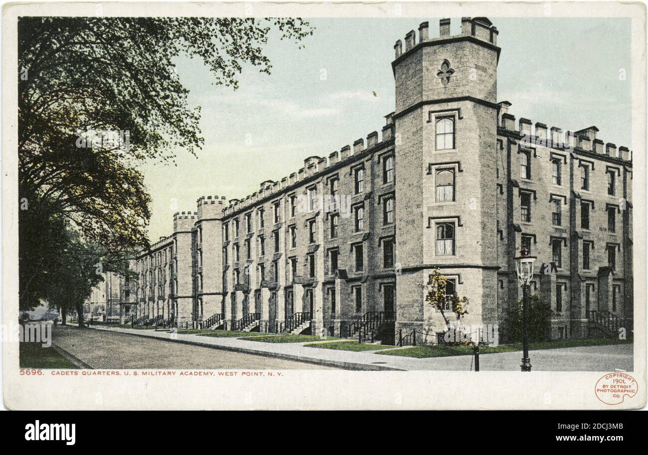 Cadet's Quarters, U. S. Military Academy, West Point New York, N. Y., still image, Postcards, 1898 - 1931 Stock Photo