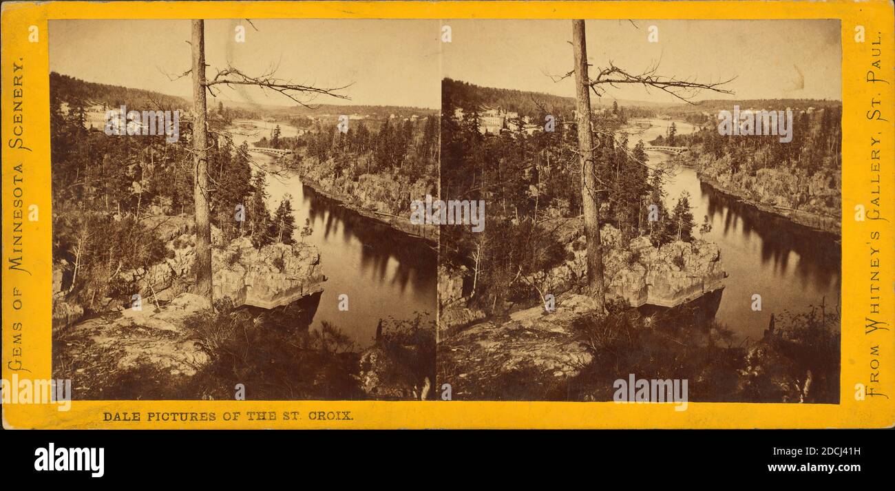 Dale pictures of the St. Croix., still image, Stereographs, 1850 - 1930 Stock Photo