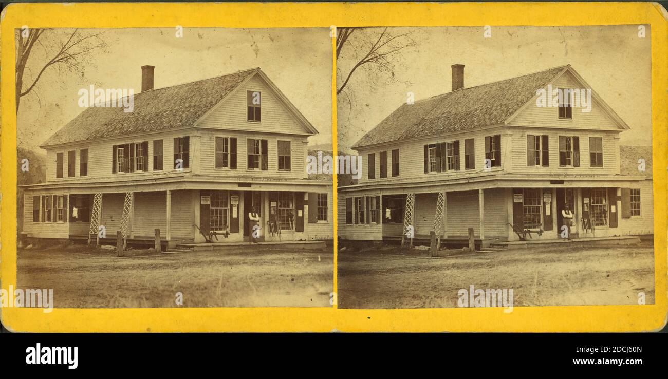 View of a residential house., still image, Stereographs, 1850 - 1930, Barton, Charles R Stock Photo
