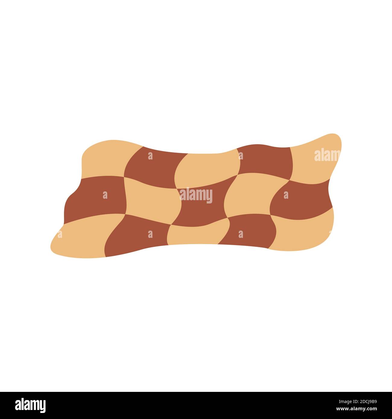 Patchwork warm blanket. Cozy plaid for comfort. Colorful vector