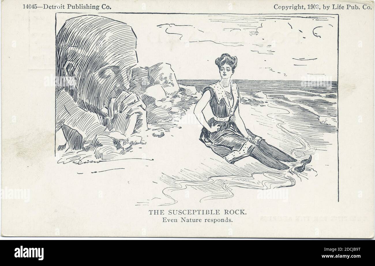 The Susceptible Rock, Life Cartoons, still image, Postcards, 1898 - 1931 Stock Photo